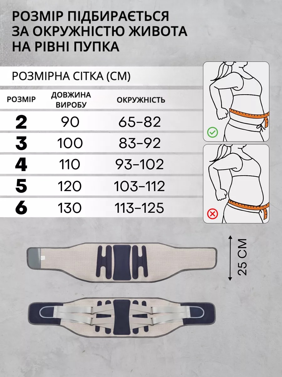 Підтримуючий пояс для спини та попереку